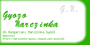 gyozo marczinka business card